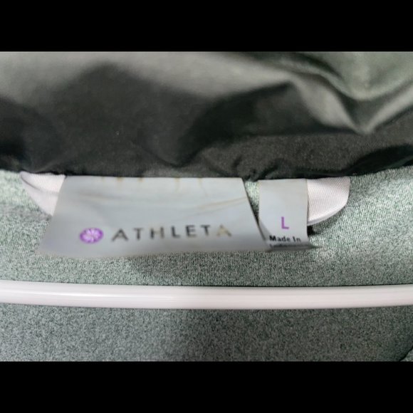 Athleta Hunter Green Raincoat size large - Picture 4 of 4